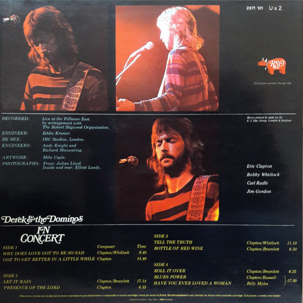 Derek & The Dominos - In Concert (2xVinyl, LP, Album) Very Good Plus (VG+) / Very Good Plus (VG+)
