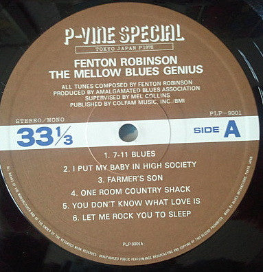 Fenton Robinson - The Mellow Blues Genius (Vinyl, LP, Compilation, Stereo, Mono) Near Mint (NM or M-) / Very Good (VG)