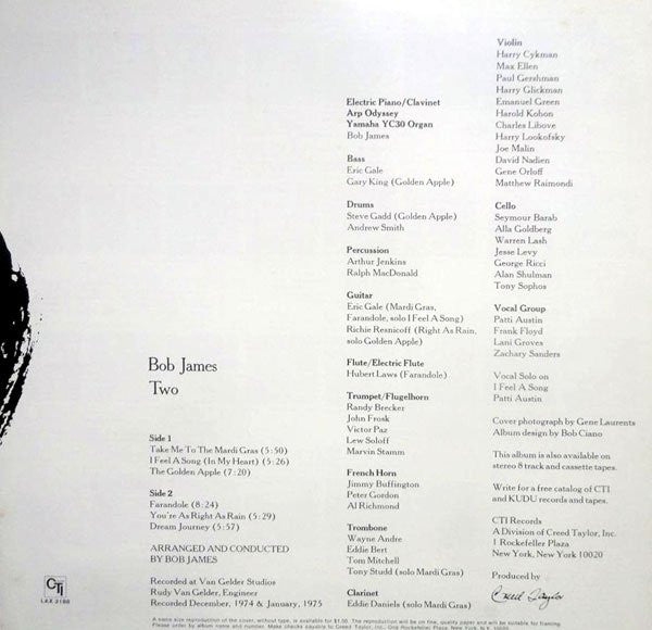 Bob James - Two (Vinyl, LP, Album, Limited Edition, Reissue, Stereo)
