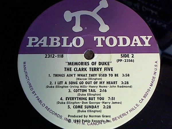 The Clark Terry Five - Memories Of Duke (Vinyl, LP, Album, Stereo) Very Good (VG) / Very Good (VG)