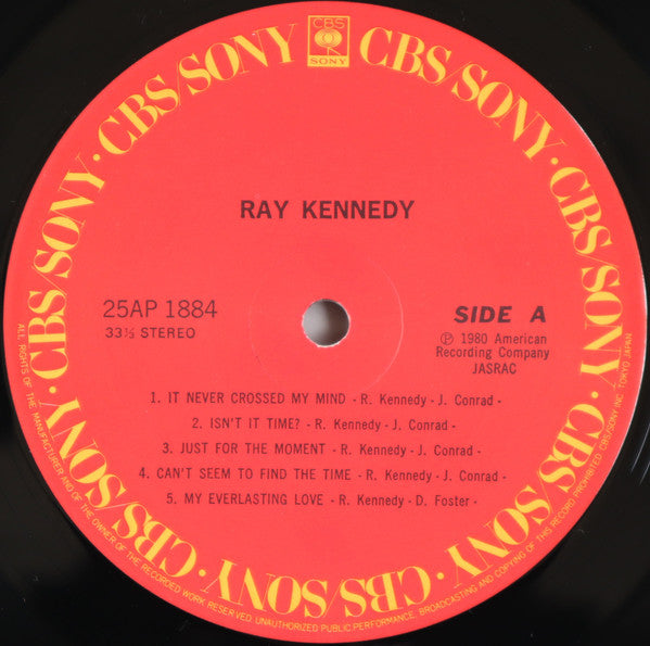 Ray Kennedy - Ray Kennedy (Vinyl, LP, Album, Stereo) Very Good (VG) / Very Good Plus (VG+)