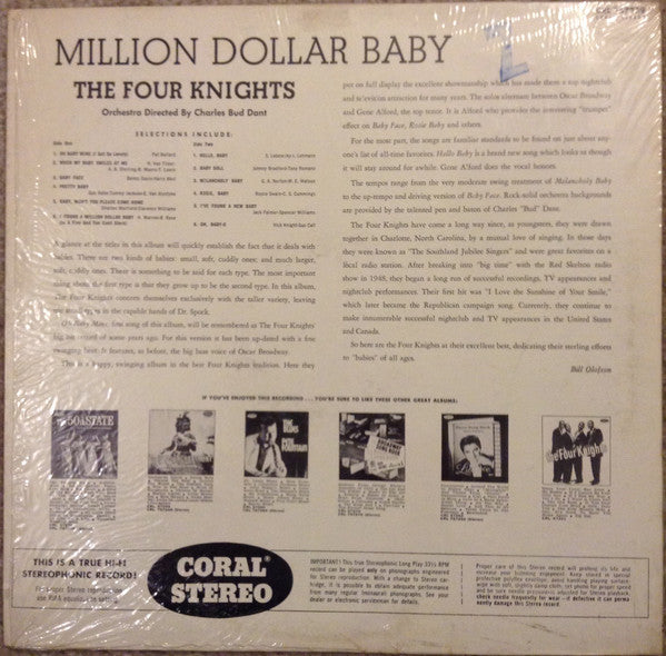 The Four Knights - Million Dollar Baby (Vinyl, LP, Album, Stereo) Good Plus (G+) / Good (G)