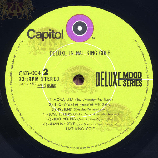 Nat King Cole - Deluxe In Nat King Cole (Vinyl, LP, Album, Compilation, Deluxe Edition, Repress, Stereo) Very Good (VG) / Very Good Plus (VG+)