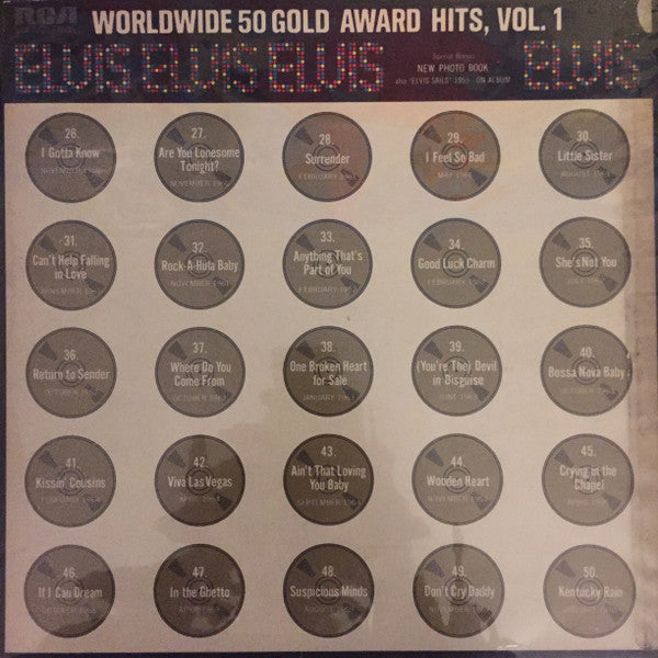 Elvis Presley - Worldwide 50 Gold Award Hits, Vol. 1 (4xVinyl, Box Set, LP, Compilation, Mono) Very Good Plus (VG+) / Very Good (VG)