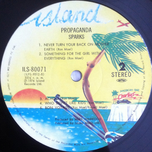 Sparks - Propaganda (Vinyl, LP, Album) Very Good Plus (VG+) / Very Good (VG)