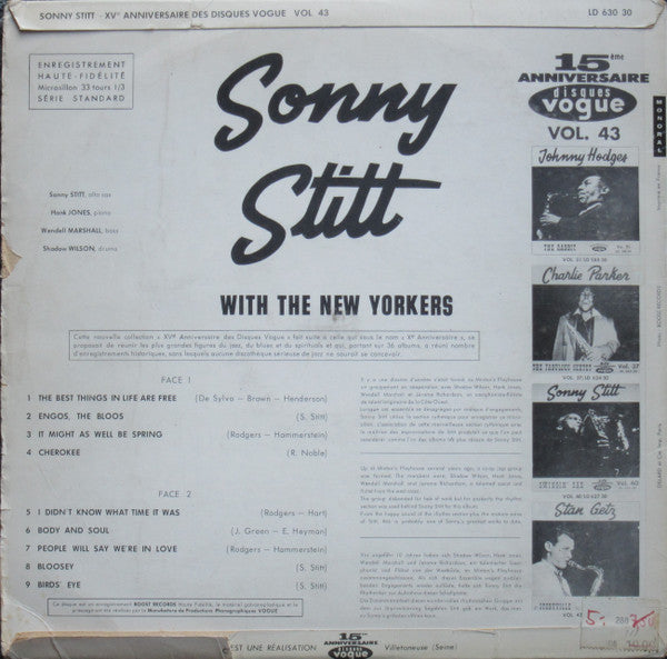 Sonny Stitt - Sonny Stitt With The New Yorkers (Vinyl, LP, Album) Very Good Plus (VG+) / Good Plus (G+)