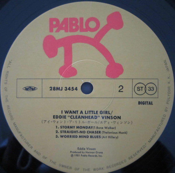 Eddie "Cleanhead" Vinson - I Want A Little Girl (Vinyl, LP, Album) Very Good (VG) / Very Good (VG)