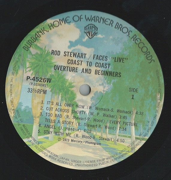 Rod Stewart - Live Coast To Coast - Overture And Beginners (Vinyl, LP, Album, Limited Edition, Reissue) Very Good Plus (VG+) / Very Good Plus (VG+)