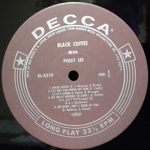 Peggy Lee - Black Coffee (Vinyl, LP, Album, Limited Edition, Reissu...