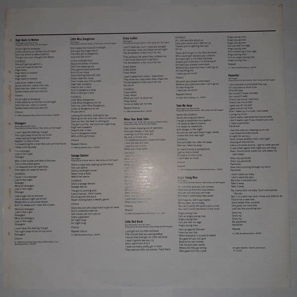 Ted Nugent - Little Miss Dangerous (Vinyl, LP, Album) Very Good Plus (VG+) / Very Good (VG)