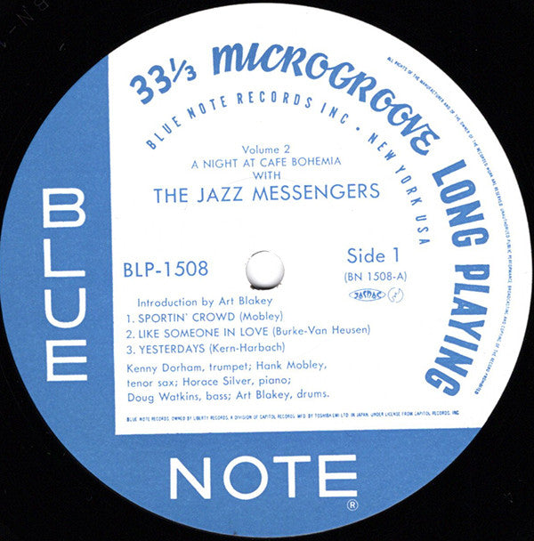 Art Blakey & The Jazz Messengers - At The Cafe Bohemia Volume 2 (Vinyl, LP, Album, Reissue, Mono) Near Mint (NM or M-) / Near Mint (NM or M-)