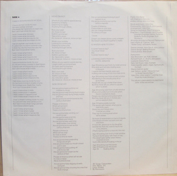 Yoko Ono - Approximately Infinite Universe (2xVinyl, LP, Album) Very Good (VG) / Very Good Plus (VG+)