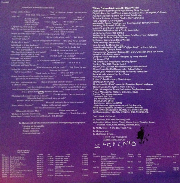 Stevie Wonder - In Square Circle (Vinyl, LP, Album, Promo) Very Good Plus (VG+) / Very Good (VG)
