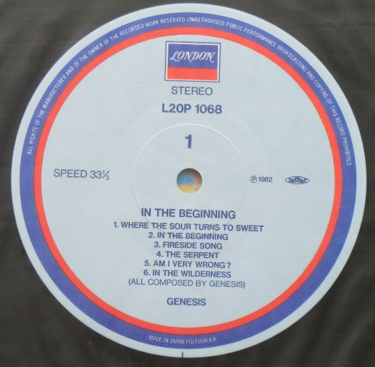 Genesis - In The Beginning (Vinyl, LP, Album, Reissue, Repress, Stereo) Very Good Plus (VG+) / Near Mint (NM or M-)