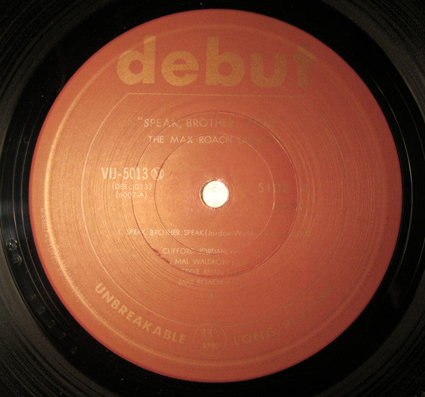 Max Roach Quartet - Speak, Brother, Speak! (Vinyl, LP, Album, Limit...