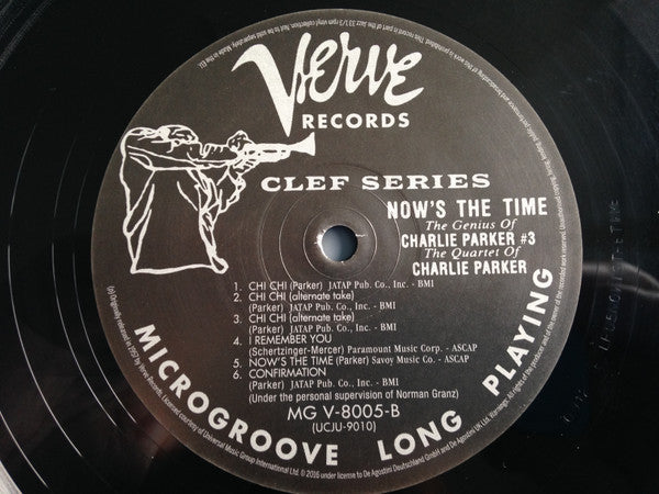 The Charlie Parker Quartet - Now's The Time (Vinyl, LP, Album, Reis...