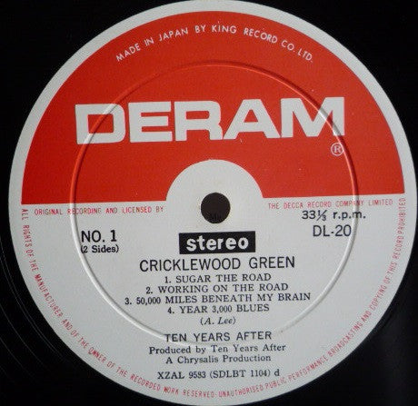 Ten Years After - Cricklewood Green (Vinyl, LP, Album, Stereo)