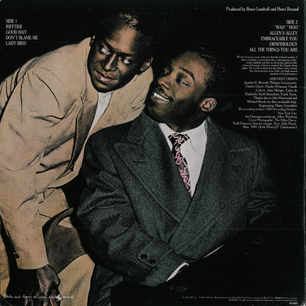 Miles Davis-Tadd Dameron Quintet - In Paris Festival International De Jazz - May, 1949 (Vinyl, LP, Album, Mono, Reissue) Very Good Plus (VG+) / Very Good (VG)
