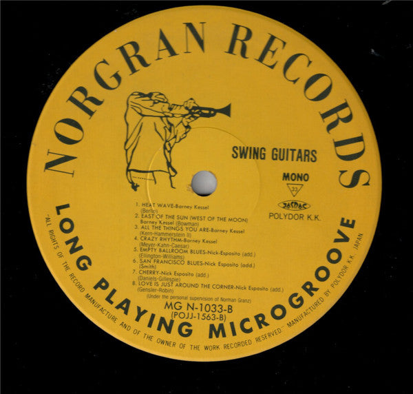 Oscar Moore - Swing Guitars (Vinyl, LP, Album, Compilation, Reissue, Mono) Very Good Plus (VG+) / Very Good Plus (VG+)