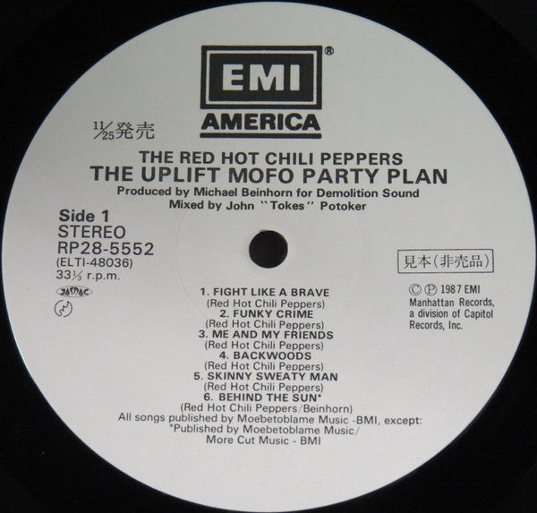 Red Hot Chili Peppers - The Uplift Mofo Party Plan (Vinyl, LP, Album, Promo) Near Mint (NM or M-) / Very Good Plus (VG+)