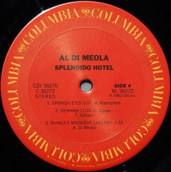 Al Di Meola - Splendido Hotel (2xVinyl, LP, Album) Very Good (VG) / Very Good (VG)