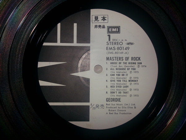 Geordie - Masters Of Rock (Vinyl, LP, Compilation, Promo) Very Good Plus (VG+) / Good Plus (G+)