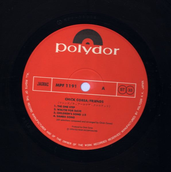 Chick Corea - Friends (Vinyl, LP, Album)