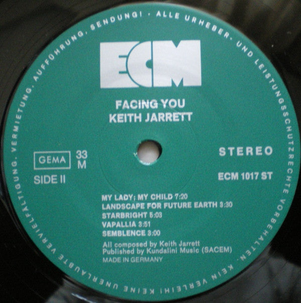 Keith Jarrett - Facing You (Vinyl, LP, Album, Reissue, Stereo) Very Good Plus (VG+) / Very Good Plus (VG+)