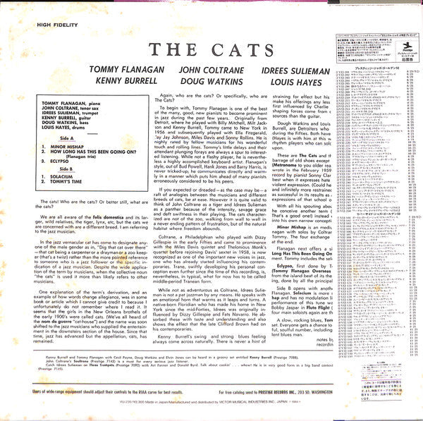 Tommy Flanagan - The Cats (Vinyl, LP, Album, Reissue, Mono)