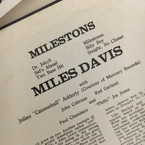 Miles Davis - Milestones (Vinyl, LP, Album, Reissue, Mono)
