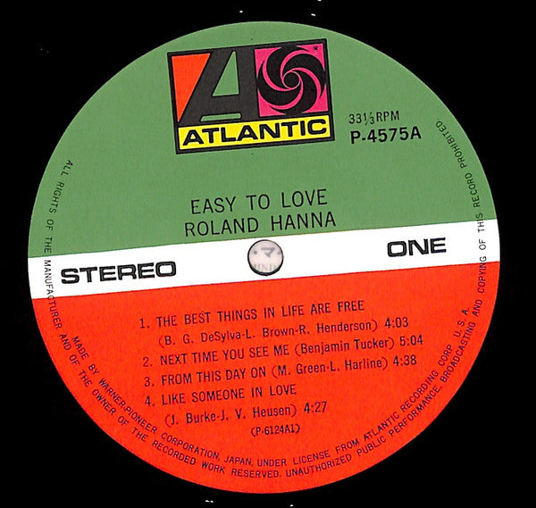 Roland Hanna - Easy To Love (Vinyl, LP, Album, Reissue, Stereo) Very Good Plus (VG+) / Very Good Plus (VG+)