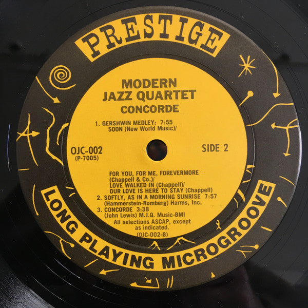 The Modern Jazz Quartet - Concorde (Vinyl, LP, Album, Reissue, Mono) Very Good (VG) / Very Good Plus (VG+)