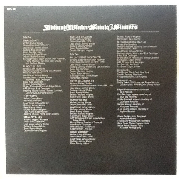 Johnny Winter - Saints & Sinners (Vinyl, LP, Album) Very Good (VG) / Good (G)