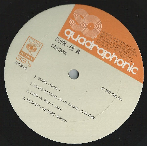 Santana - Santana = サンタナIII (Vinyl, LP, Album, Reissue, Quadraphonic)
