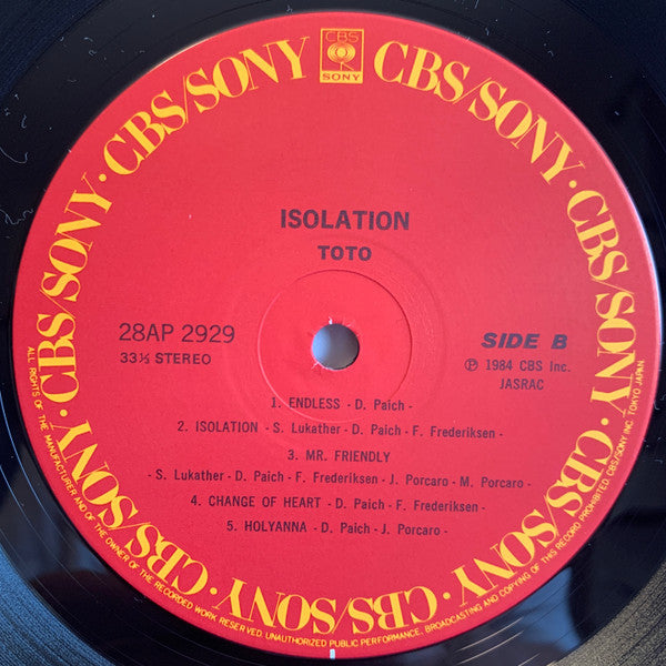 Toto - Isolation (Vinyl, LP, Album, Stereo)