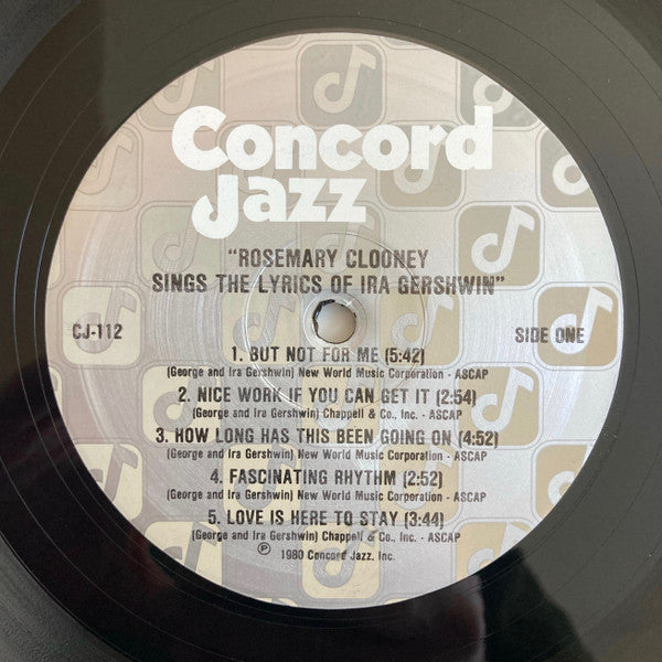Rosemary Clooney - Rosemary Clooney Sings The Lyrics Of Ira Gershwin (Vinyl, LP, Album) Very Good (VG) / Very Good (VG)