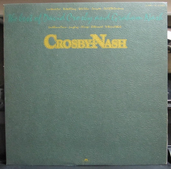Crosby & Nash - The Best Of Crosby/Nash (Vinyl, LP, Compilation, Promo) Very Good Plus (VG+) / Very Good Plus (VG+)
