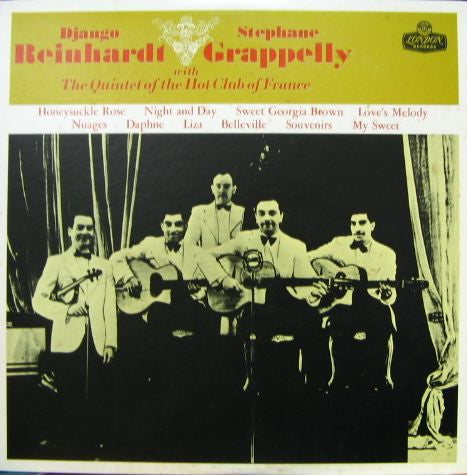 Django Reinhardt - Django Reinhardt & Stephane Grappelly With The Quintet Of The Hot Club Of France (Vinyl, LP, Mono) Very Good Plus (VG+) / Very Good (VG)