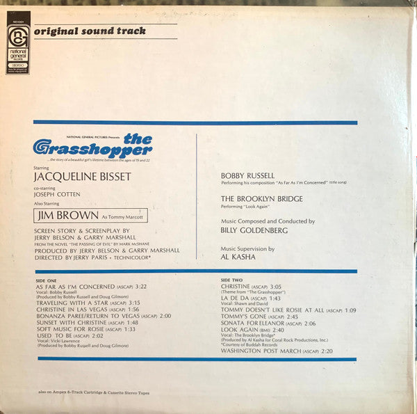 Billy Goldenberg - The Grasshopper (Original Soundtrack Album) (Vinyl, LP, Album) Very Good (VG) / Fair (F)