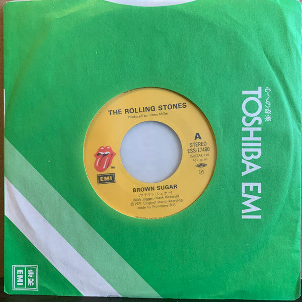 The Rolling Stones - Brown Sugar (Vinyl, 7", 45 RPM, Reissue, Stereo) Very Good (VG) / Very Good Plus (VG+)