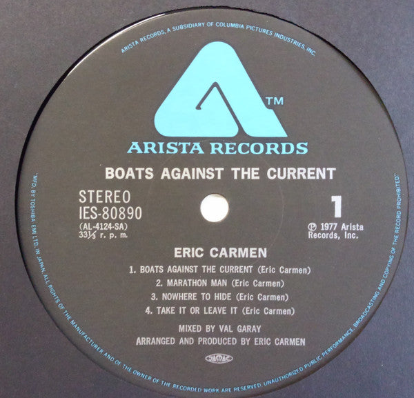 Eric Carmen - Boats Against The Current (Vinyl, LP, Album) Good Plus (G+) / Very Good (VG)