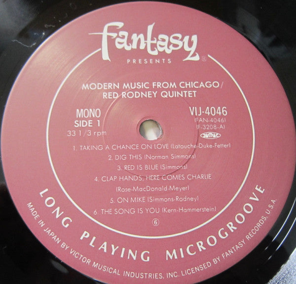 Red Rodney Quintet - Modern Music From Chicago (Vinyl, LP, Album, Reissue, Mono) Very Good Plus (VG+) / Very Good (VG)