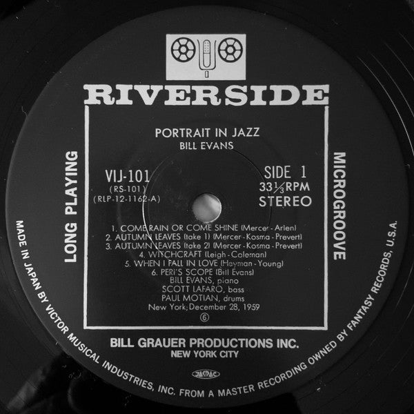 The Bill Evans Trio - Portrait In Jazz (Vinyl, LP, Album, Reissue, ...