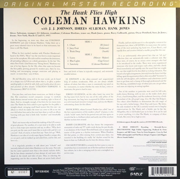 Coleman Hawkins - The Hawk Flies High (Vinyl, LP, Album, Limited Edition, Numbered, Reissue, Special Edition, Mono) Very Good Plus (VG+) / Near Mint (NM or M-)