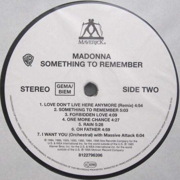 Madonna - Something To Remember (Vinyl, LP, Compilation, Reissue) Near Mint (NM or M-) / Near Mint (NM or M-)