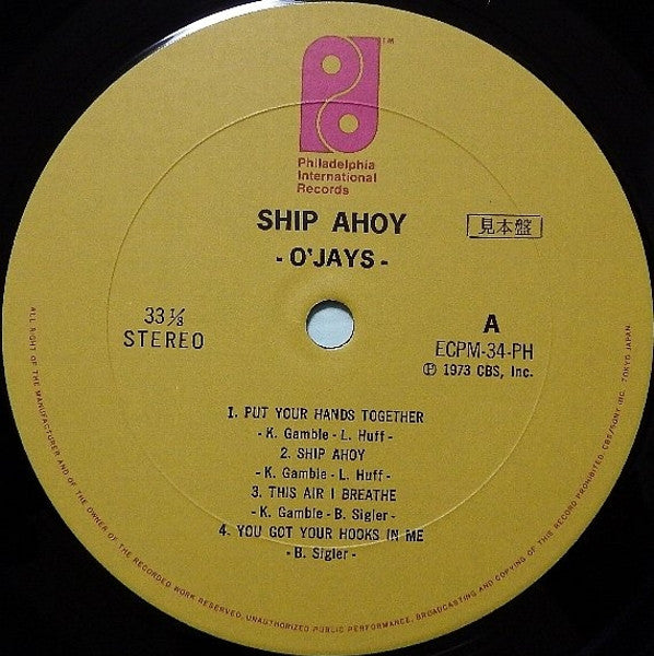 The O'Jays - Ship Ahoy (Vinyl, LP, Album, Stereo) Good Plus (G+) / Good (G)