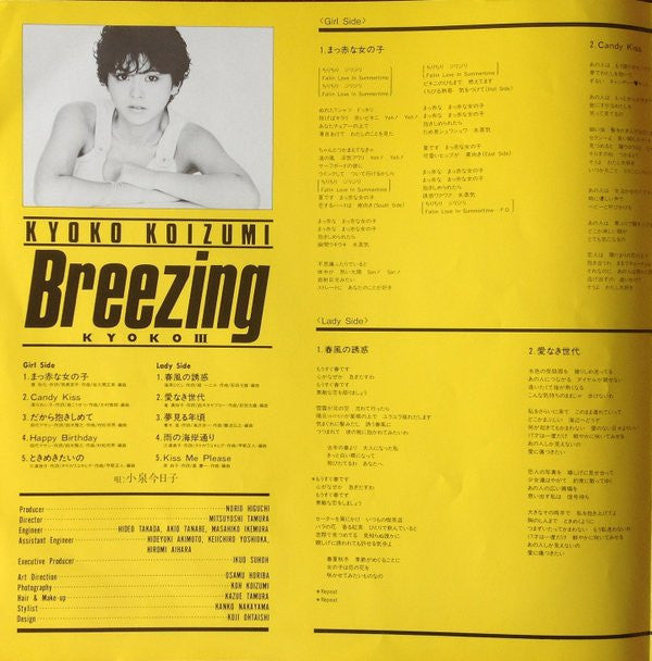 Kyoko Koizumi - Breezing / Kyoko III = Breezing (Vinyl, LP, Album) Very Good Plus (VG+) / Very Good (VG)