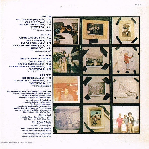 Jimi Hendrix - Sound Track Recordings From The Film "Jimi Hendrix" ...