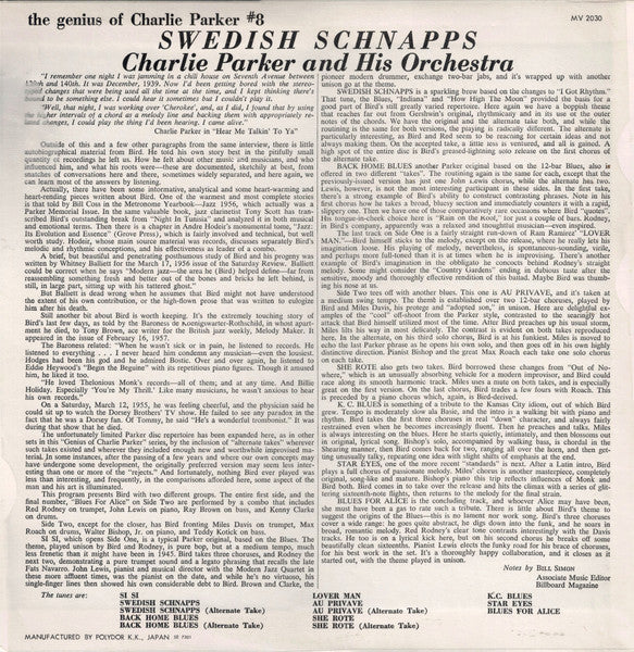 Charlie Parker And His Orchestra - Swedish Schnapps (Vinyl, LP, Alb...