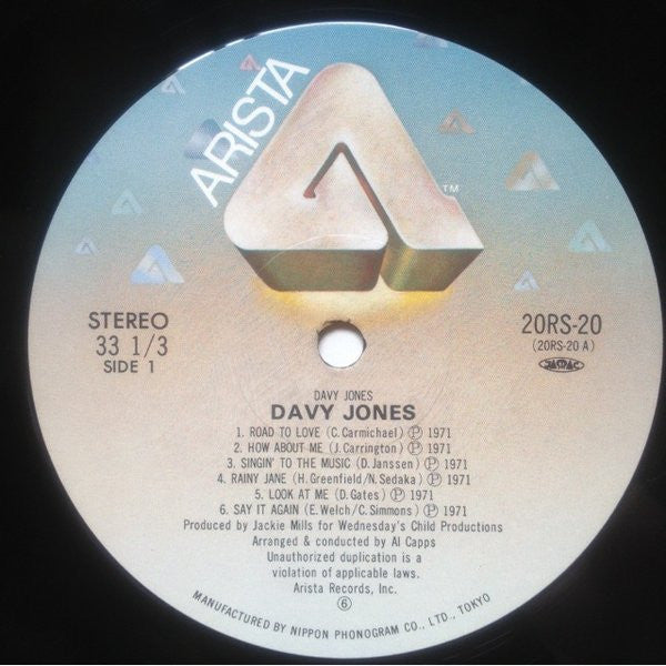 Davy Jones - Davy Jones (Vinyl, LP, Album, Reissue) Very Good (VG) / Very Good (VG)